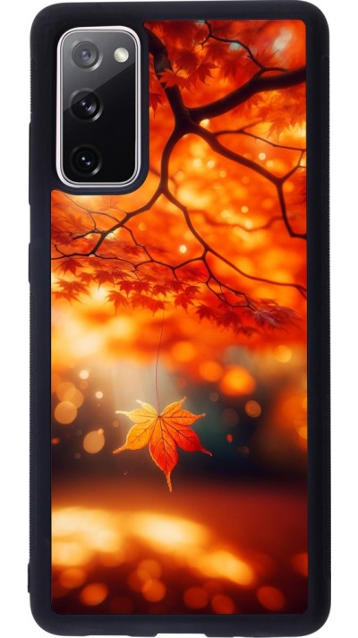 Coque Samsung Galaxy S20 FE 5G - Silicone rigide noir Automne Magique Orange Coque Samsung Galaxy S20 FE 5G - Silicone rigide noir Automne Magique Orange