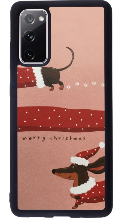 Samsung Galaxy S20 FE 5G Case Hülle - Silikon schwarz Christmas 25 Teckel Merry Xmas