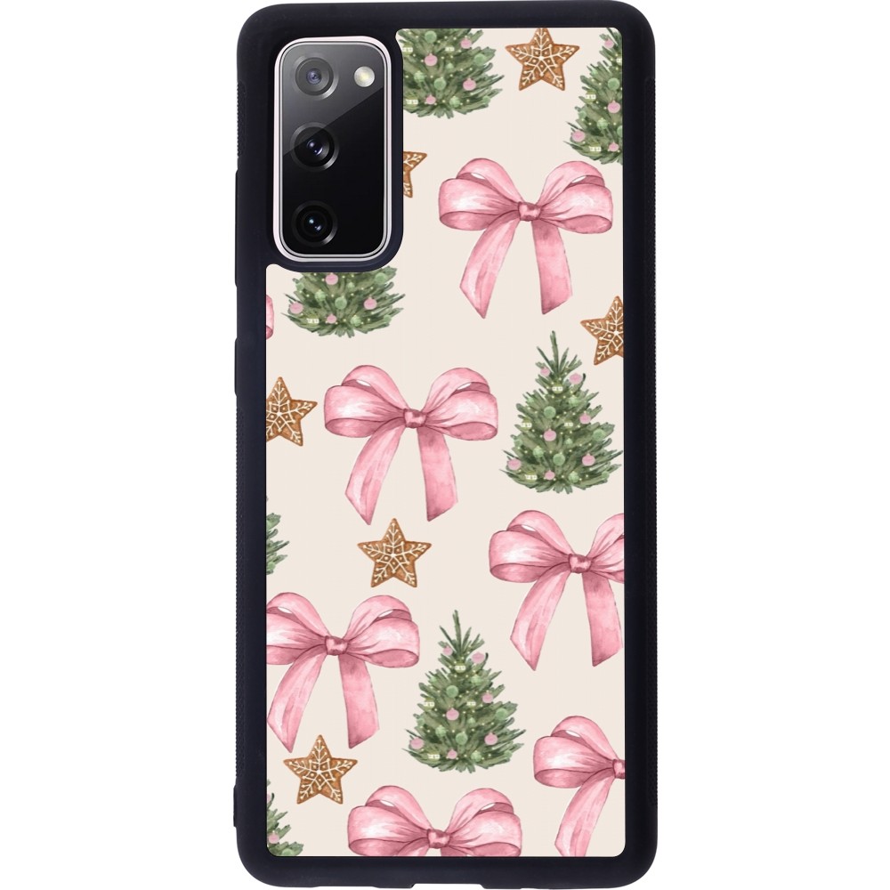 Samsung Galaxy S20 FE 5G Case Hülle - Silikon schwarz Christmas 25 Vintage Ribbons