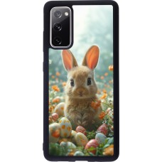 Samsung Galaxy S20 FE 5G Case Hülle - Silikon schwarz Easter 2026 Rabbit in the garden