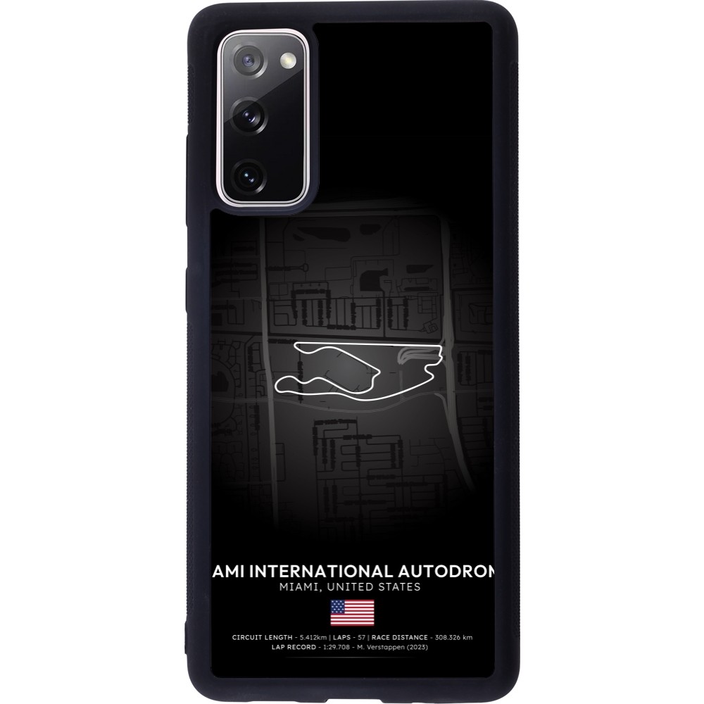 Samsung Galaxy S20 FE 5G Case Hülle - Silikon schwarz F1 Track 2025 Miami