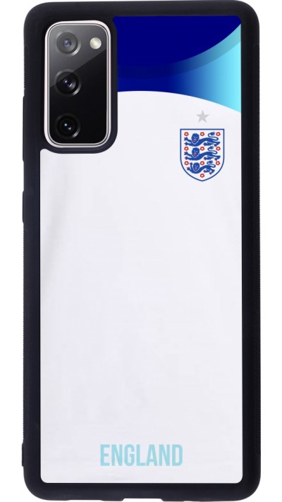 Coque Samsung Galaxy S20 FE 5G - Silicone rigide noir Maillot de football Angleterre 2022 personnalisable Coque Samsung Galaxy S20 FE 5G - Silicone rigide noir Maillot de football Angleterre 2022 personnalisable