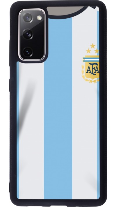 Coque Samsung Galaxy S20 FE 5G - Silicone rigide noir Maillot de football Argentine 2022 personnalisable Coque Samsung Galaxy S20 FE 5G - Silicone rigide noir Maillot de football Argentine 2022 personnalisable