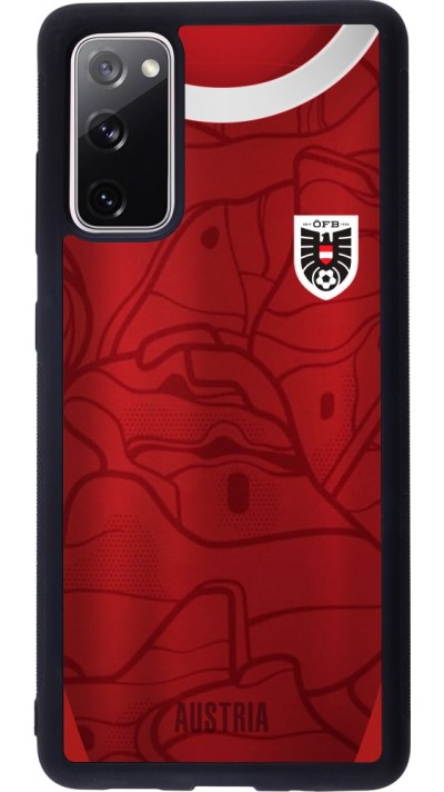 Coque Samsung Galaxy S20 FE 5G - Silicone rigide noir Maillot de football Autriche personnalisable Coque Samsung Galaxy S20 FE 5G - Silicone rigide noir Maillot de football Autriche personnalisable