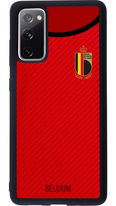 Coque Samsung Galaxy S20 FE 5G - Silicone rigide noir Maillot de football Belgique 2022 personnalisable Coque Samsung Galaxy S20 FE 5G - Silicone rigide noir Maillot de football Belgique 2022 personnalisable