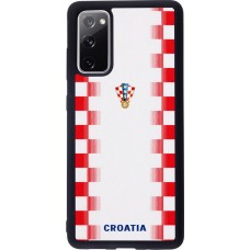 Samsung Galaxy S20 FE 5G Case Hülle - Silikon schwarz Kroatien 2026 personalisierbares Fussballtrikot