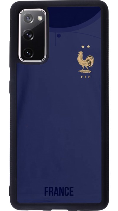 Coque Samsung Galaxy S20 FE 5G - Silicone rigide noir Maillot de football France 2022 personnalisable Coque Samsung Galaxy S20 FE 5G - Silicone rigide noir Maillot de football France 2022 personnalisable