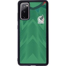 Coque Samsung Galaxy S20 FE 5G - Silicone rigide noir Maillot de football Mexique 2022 personnalisable