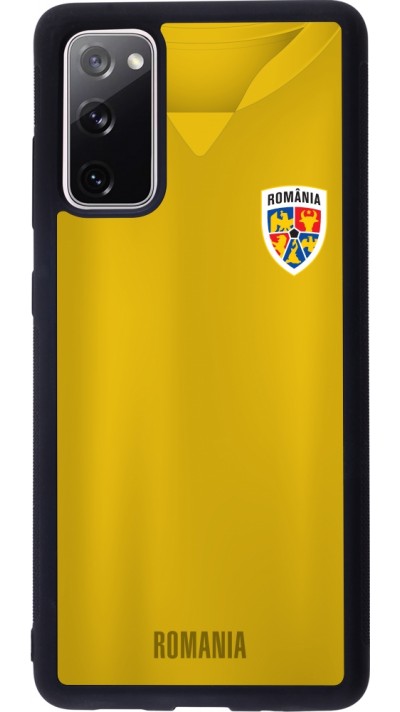 Coque Samsung Galaxy S20 FE 5G - Silicone rigide noir Maillot de football Roumanie Coque Samsung Galaxy S20 FE 5G - Silicone rigide noir Maillot de football Roumanie