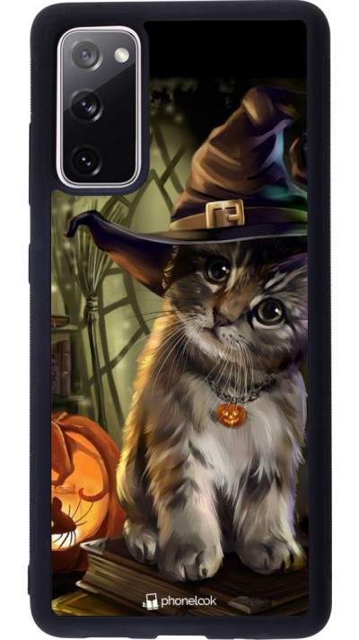 Coque Samsung Galaxy S20 FE - Silicone rigide noir Halloween 21 Witch cat Coque Samsung Galaxy S20 FE - Silicone rigide noir Halloween 21 Witch cat