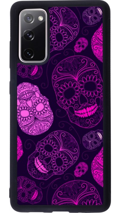 Coque Samsung Galaxy S20 FE 5G - Silicone rigide noir Halloween 2023 pink skulls Coque Samsung Galaxy S20 FE 5G - Silicone rigide noir Halloween 2023 pink skulls