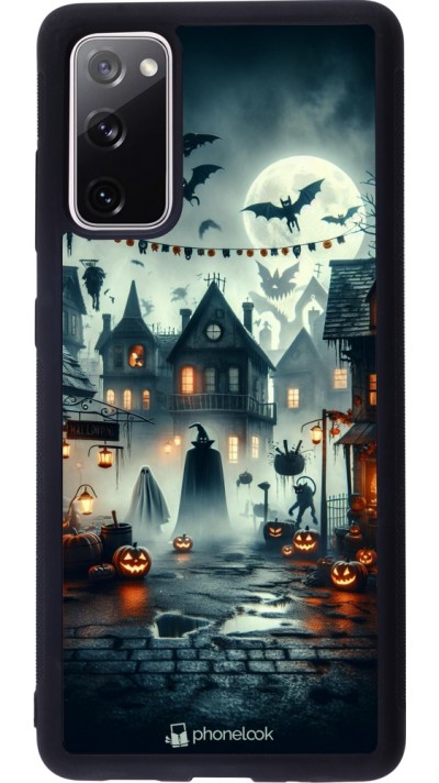 Coque Samsung Galaxy S20 FE 5G - Silicone rigide noir Halloween Spookville Coque Samsung Galaxy S20 FE 5G - Silicone rigide noir Halloween Spookville