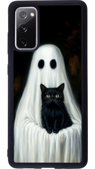 Coque Samsung Galaxy S20 FE 5G - Silicone rigide noir Halloween 2025 Ghost with black cat Coque Samsung Galaxy S20 FE 5G - Silicone rigide noir Halloween 2025 Ghost with black cat