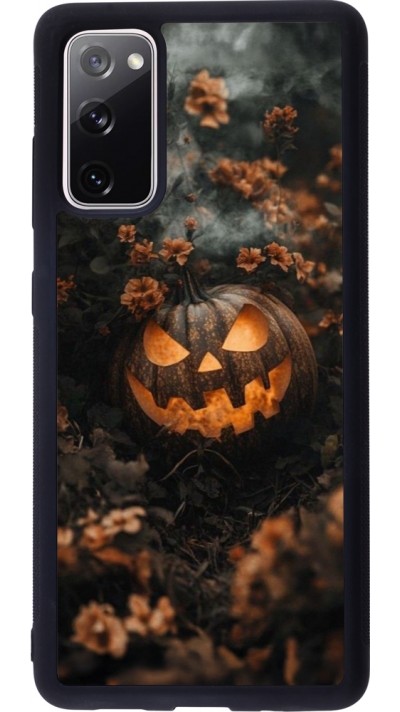 Coque Samsung Galaxy S20 FE 5G - Silicone rigide noir Halloween 2025 Pumpkin with flowers Coque Samsung Galaxy S20 FE 5G - Silicone rigide noir Halloween 2025 Pumpkin with flowers