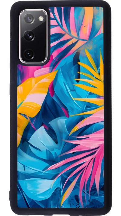 Coque Samsung Galaxy S20 FE 5G - Silicone rigide noir Palms Blue