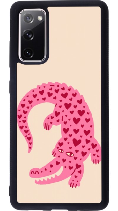 Samsung Galaxy S20 FE 5G Case Hülle - Silikon schwarz Pink crocodile 2026