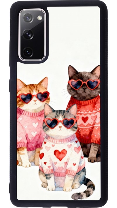 Samsung Galaxy S20 FE 5G Case Hülle - Silikon schwarz Saint Valentines Day 26 Cat Love
