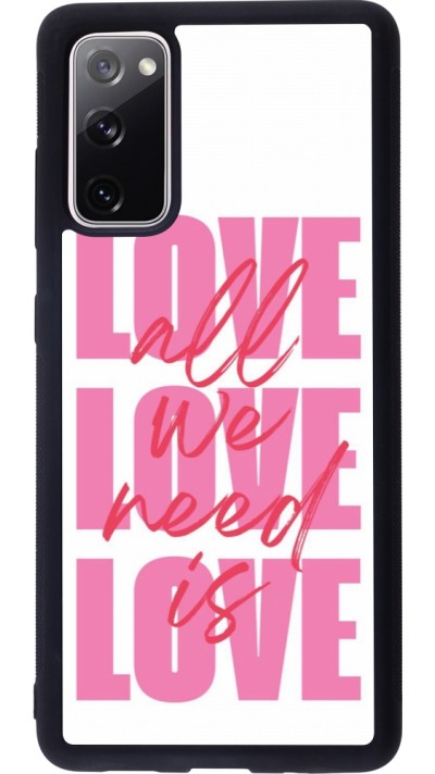 Samsung Galaxy S20 FE 5G Case Hülle - Silikon schwarz Saint Valentines Day 26 Love all we need is