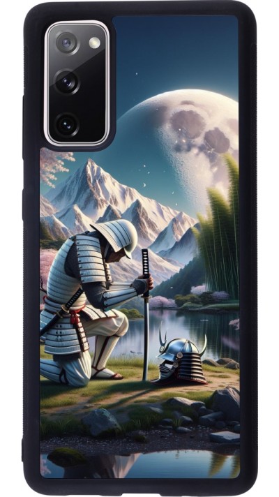 Coque Samsung Galaxy S20 FE 5G - Silicone rigide noir Samurai Katana Lune Coque Samsung Galaxy S20 FE 5G - Silicone rigide noir Samurai Katana Lune