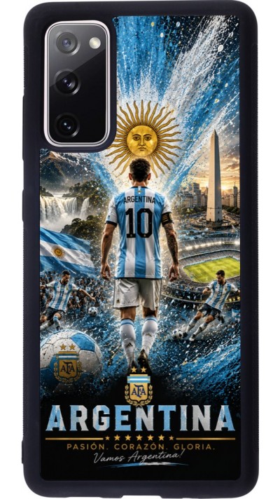 Samsung Galaxy S20 FE 5G Case Hülle - Silikon schwarz Fussball Argentinien splash 2026