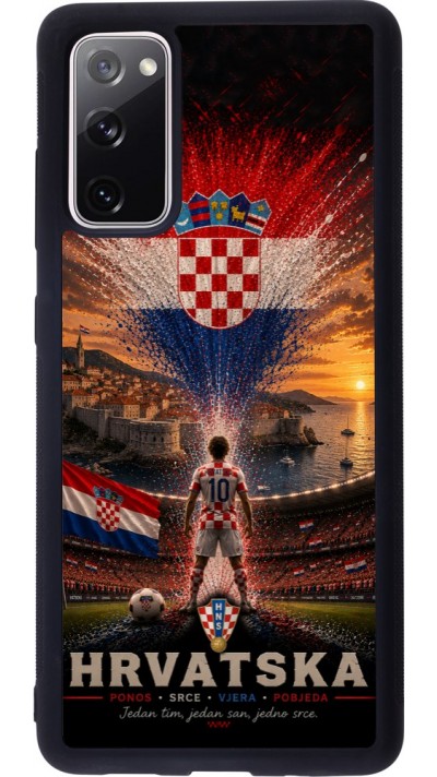 Samsung Galaxy S20 FE 5G Case Hülle - Silikon schwarz Fussball Kroatien splash 2026