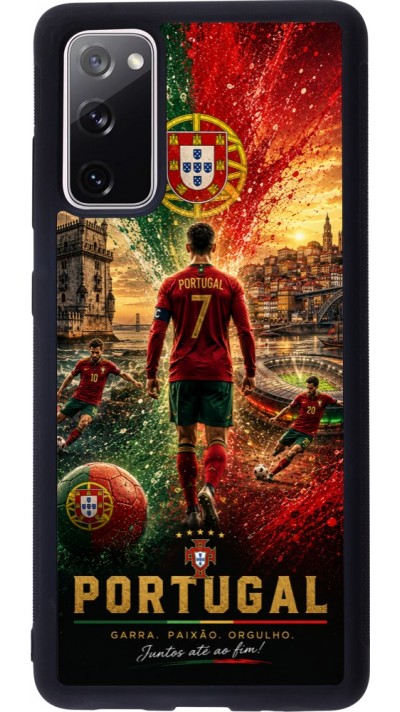 Samsung Galaxy S20 FE 5G Case Hülle - Silikon schwarz Fussball Portugal splash 2026
