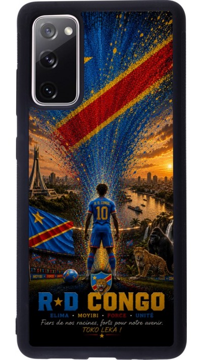 Samsung Galaxy S20 FE 5G Case Hülle - Silikon schwarz Fussball Demokratische Republik Kongo splash 2026