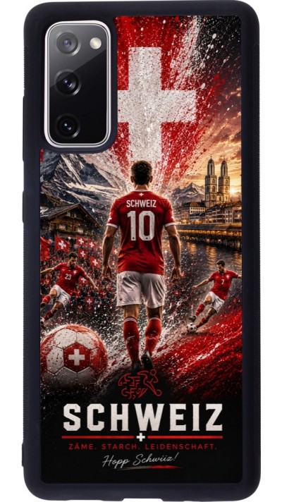 Samsung Galaxy S20 FE 5G Case Hülle - Silikon schwarz Fussball Schweiz splash 2026