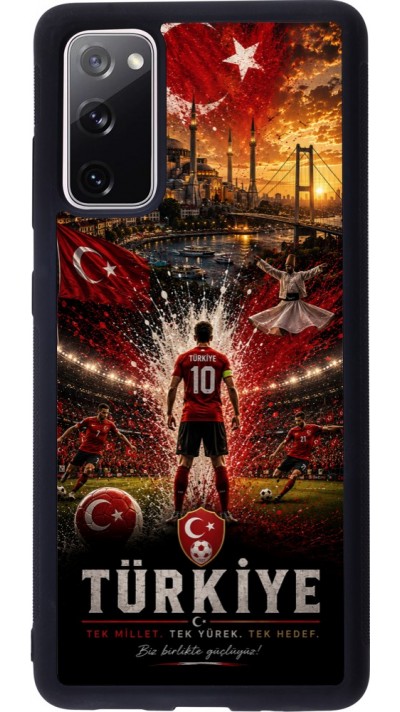 Samsung Galaxy S20 FE 5G Case Hülle - Silikon schwarz Fussball Türkei splash 2026