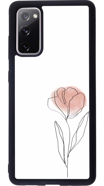 Coque Samsung Galaxy S20 FE 5G - Silicone rigide noir Spring 23 minimalist flower Coque Samsung Galaxy S20 FE 5G - Silicone rigide noir Spring 23 minimalist flower