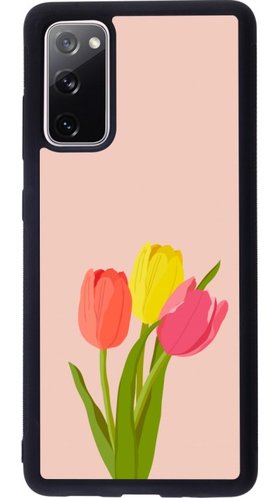 Coque Samsung Galaxy S20 FE 5G - Silicone rigide noir Spring 23 tulip trio Coque Samsung Galaxy S20 FE 5G - Silicone rigide noir Spring 23 tulip trio