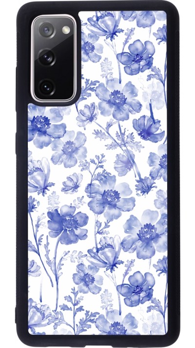 Coque Samsung Galaxy S20 FE 5G - Silicone rigide noir Spring 23 watercolor blue flowers Coque Samsung Galaxy S20 FE 5G - Silicone rigide noir Spring 23 watercolor blue flowers