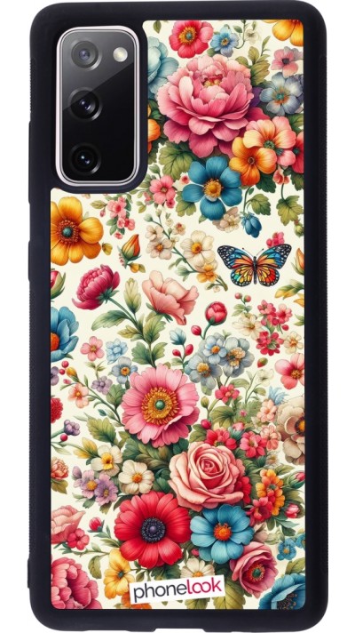 Coque Samsung Galaxy S20 FE 5G - Silicone rigide noir Spring 25 printemps fleuri Coque Samsung Galaxy S20 FE 5G - Silicone rigide noir Spring 25 printemps fleuri