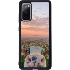 Samsung Galaxy S20 FE 5G Case Hülle - Silikon schwarz Cow with tulips 2026