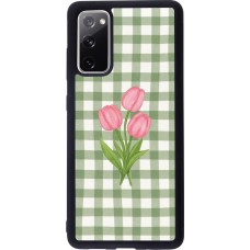 Samsung Galaxy S20 FE 5G Case Hülle - Silikon schwarz Green vichy tulips 2026