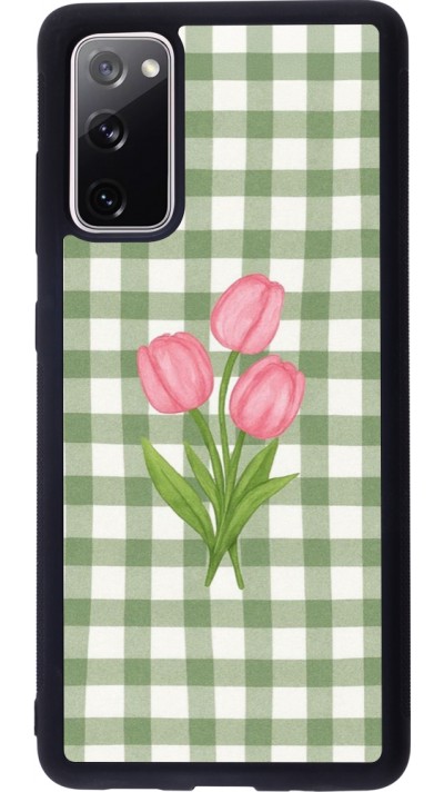 Samsung Galaxy S20 FE 5G Case Hülle - Silikon schwarz Green vichy tulips 2026