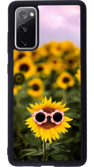 Samsung Galaxy S20 FE 5G Case Hülle - Silikon schwarz Sunflower with glasses 2026