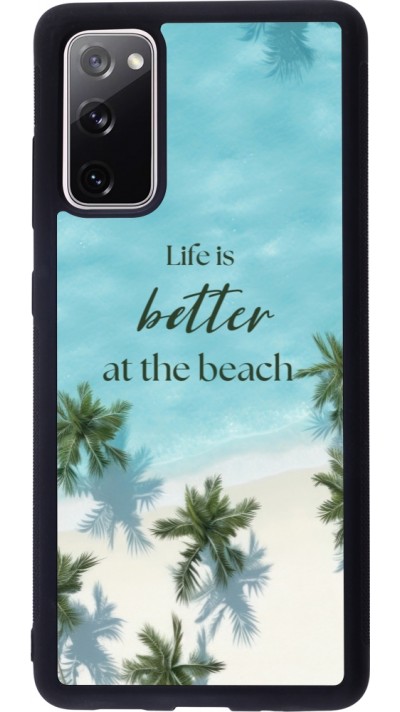 Coque Samsung Galaxy S20 FE 5G - Silicone rigide noir Summer 2025 Life is better at the beach Coque Samsung Galaxy S20 FE 5G - Silicone rigide noir Summer 2025 Life is better at the beach