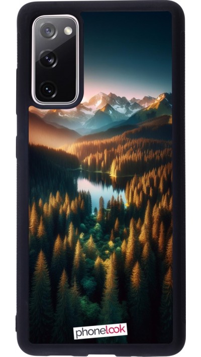 Coque Samsung Galaxy S20 FE 5G - Silicone rigide noir Sunset Forest Lake Coque Samsung Galaxy S20 FE 5G - Silicone rigide noir Sunset Forest Lake