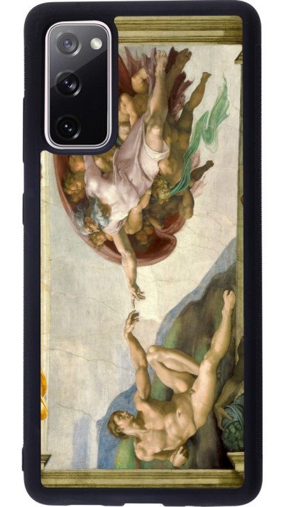 Coque Samsung Galaxy S20 FE 5G - Silicone rigide noir Tableau art - La Création d’Adam - Michel-Ange Coque Samsung Galaxy S20 FE 5G - Silicone rigide noir Tableau art - La Création d’Adam - Michel-Ange