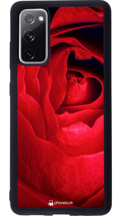 Coque Samsung Galaxy S20 FE - Silicone rigide noir Valentine 2022 Rose Coque Samsung Galaxy S20 FE - Silicone rigide noir Valentine 2022 Rose