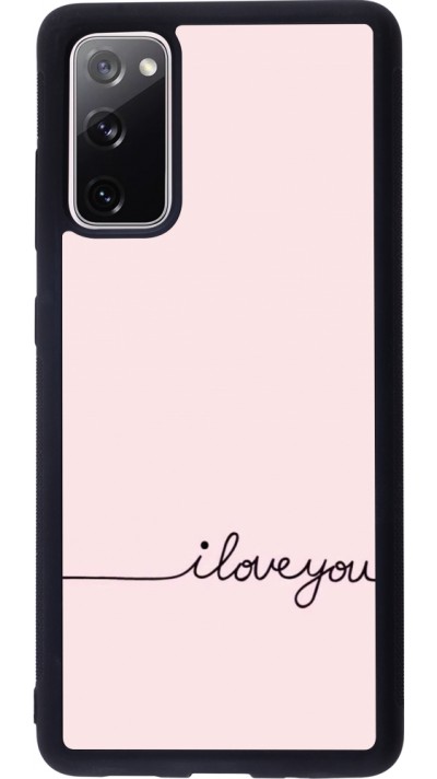 Coque Samsung Galaxy S20 FE 5G - Silicone rigide noir Valentine 2023 i love you writing Coque Samsung Galaxy S20 FE 5G - Silicone rigide noir Valentine 2023 i love you writing