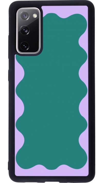Coque Samsung Galaxy S20 FE 5G - Silicone rigide noir Wavy Rectangle Green Purple Coque Samsung Galaxy S20 FE 5G - Silicone rigide noir Wavy Rectangle Green Purple