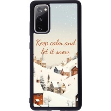 Samsung Galaxy S20 FE 5G Case Hülle - Silikon schwarz Winter 25 Winter Keep calm and let it snow