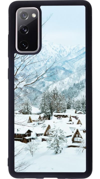 Samsung Galaxy S20 FE 5G Case Hülle - Silikon schwarz Winter 25 Winter snowy landscape