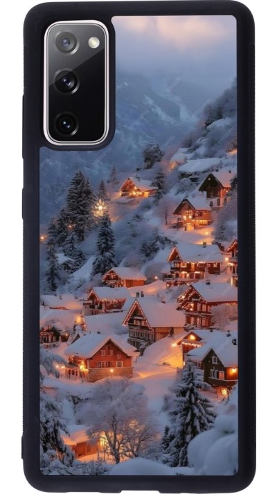 Samsung Galaxy S20 FE 5G Case Hülle - Silikon schwarz Winter 25 Winter snowy village