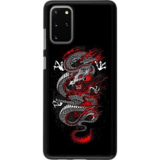 Samsung Galaxy S20+ Case Hülle - Japanese style Dragon Tattoo Red Black