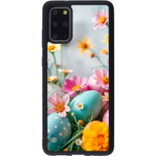 Samsung Galaxy S20+ Case Hülle - Silikon schwarz Easter 2026 Eggs with flowers