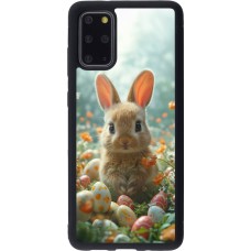 Samsung Galaxy S20+ Case Hülle - Silikon schwarz Easter 2026 Rabbit in the garden