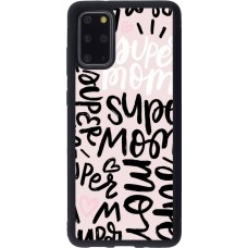 Samsung Galaxy S20+ Case Hülle - Silikon schwarz Mom 2024 Super mom